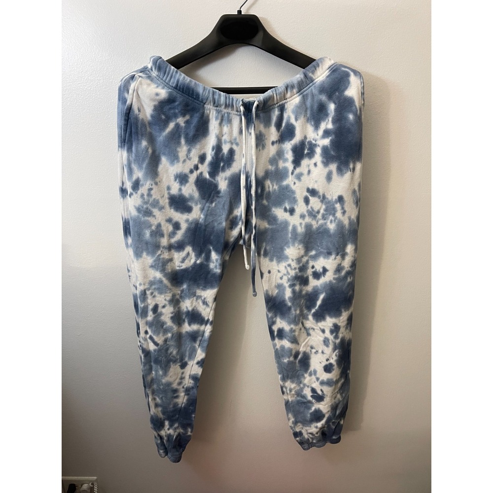A:Glow Womens Sweat Pants‎ Blue Tie-Dye Size L